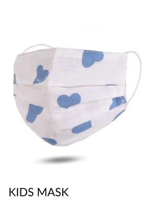 Kids Blue Heart Mask