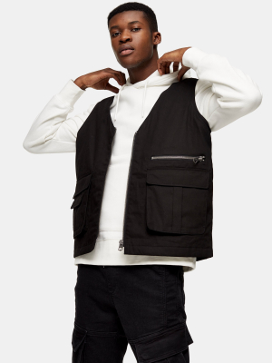 Black Organic Cotton Vest