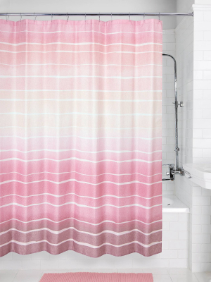 Metallic Ombre Striped Shower Curtain - Allure Home Creations