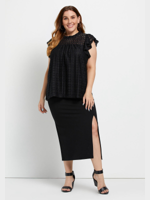 A Night Out Crochet Tunic - Plus Size