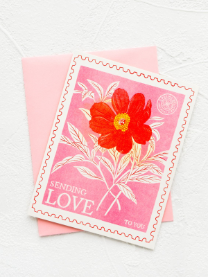 Sending Love Stamp Card