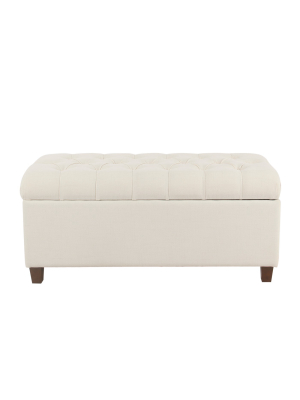 Ainsley Button Tufted Storage Bench - Homepop