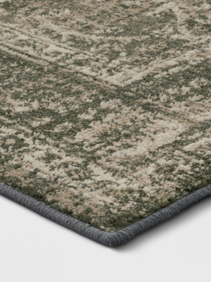 Floral Woven Area Rug Gray - Threshold™