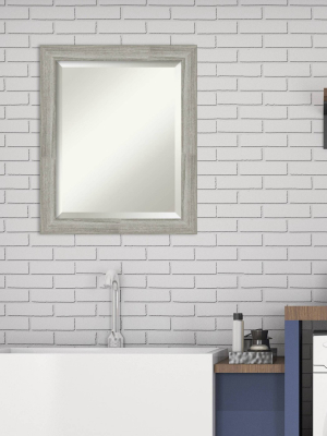 20" X 24" Dove Graywash Framed Bathroom Vanity Wall Mirror - Amanti Art