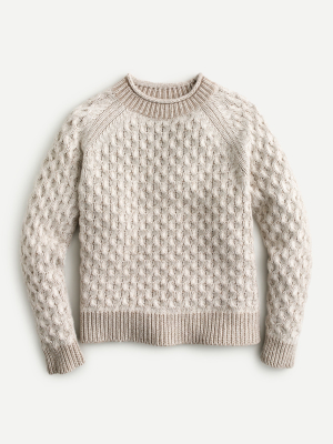 Honeycomb Cashmere Rollneck Sweater