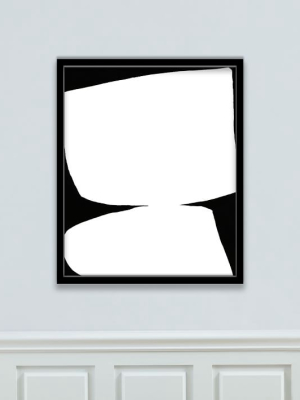The Arts Capsule Framed Canvas Print - Black & White Stroke 15