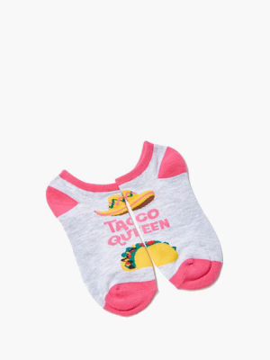 Taco Queen Graphic Ankle Socks