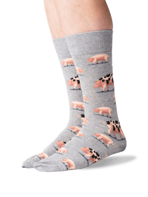Men's Spotted Pig Crew Socks