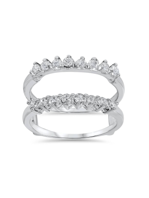 Pompeii3 5/8ct Diamond Guard Ring Enhancer 14k White Gold