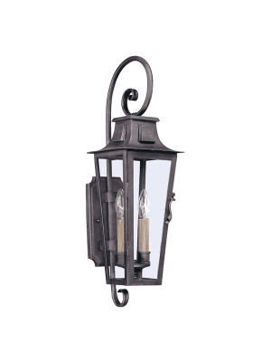 Parisian Square 2lt Wall Lantern Medium Aged Pewter