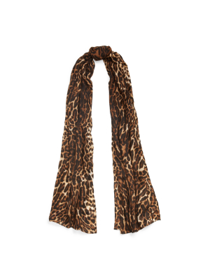 Leopard Cashmere-silk Scarf