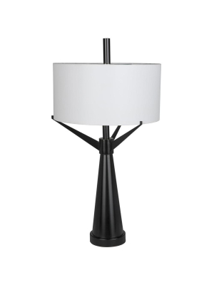 Noir Altman Black Table Lamp With Shade