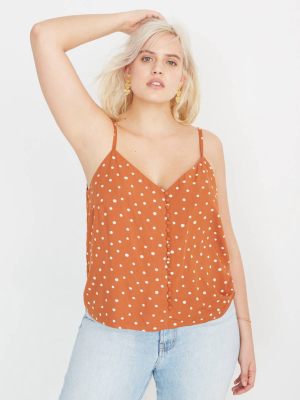 Button-down Cami Top In Inkspot Dots
