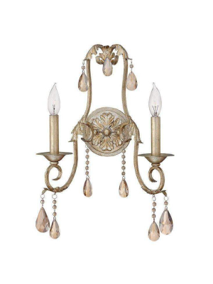 Carlton Sconce Silver Leaf