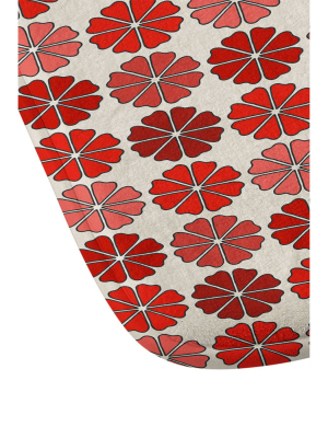 Holli Zollinger Decoflower Memory Foam Bath Mat Red - Deny Designs