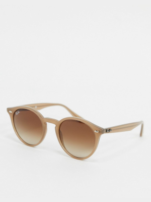 Ray-ban Round Sunglasses In Beige Orb2180