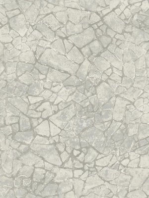 Starkweather Wallpaper In Grey And Silver From The Metalworks Collection By Seabrook Wallcoverings