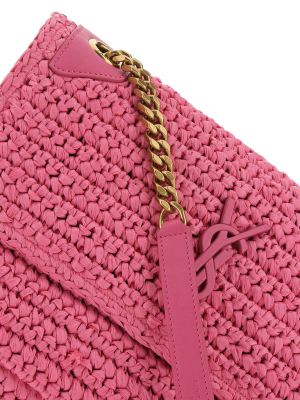 Saint Laurent Monogram Woven Shoulder Bag