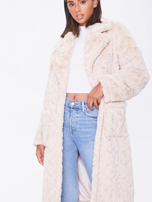 Faux Fur Longline Coat