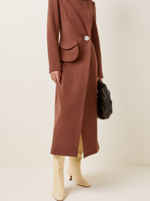 Natasha Asymmetric Wool Coat