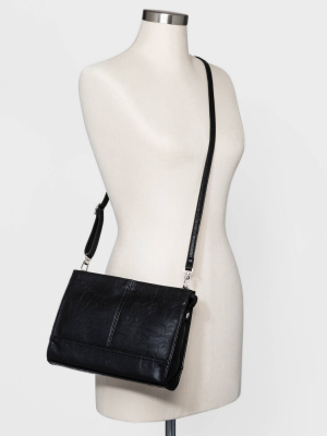 Bueno Zip Closure Crossbody Bag - Black