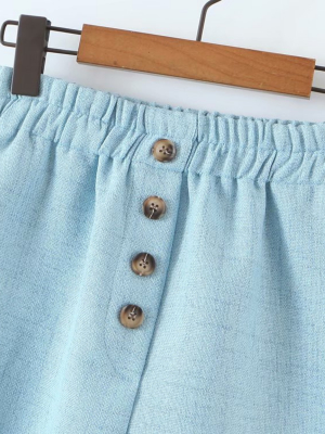 'michele' Tweed Buttoned Shorts