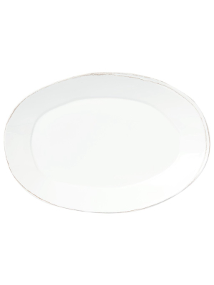 Vietri Melamine Lastra White Oval Platter