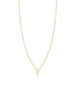 14k Itty Bitty Lightning Bolt Necklace