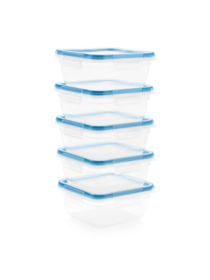 Snapware Total Solutions 5.5 Cup Plastic Square Meal Prep Container Set - 10pc