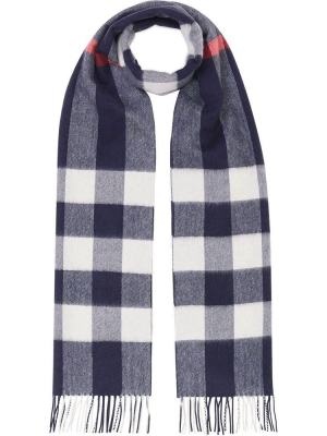 Burberry Fringed Check Scarf