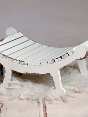 Curved Vintage Bench - Model 4 - White