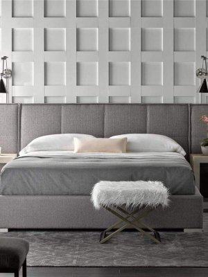 Alchemy Living Stile Lance Bed With Wall Panel Queen - Gray