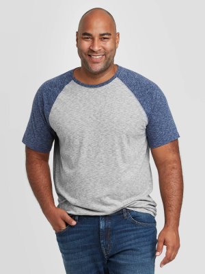 Men's Big & Tall Standard Fit Novelty Crew Neck T-shirt - Goodfellow & Co™ Gray