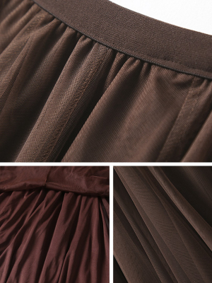 'florence' Elastic Tulle Maxi Skirt (5 Colors)