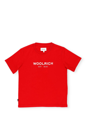 Woolrich Kids Logo Printed T-shirt