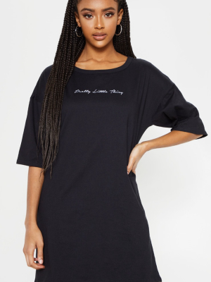 Prettylittlething Black Oversized Boyfriend T...