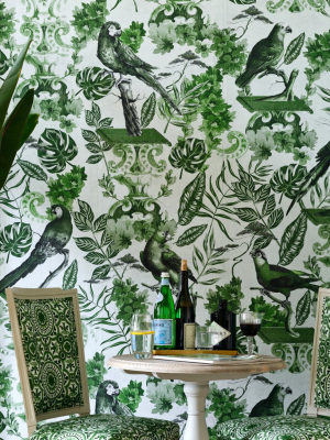 La Voliere Wallpaper In Green From The Wallpaper Compendium Collection By Mind The Gap