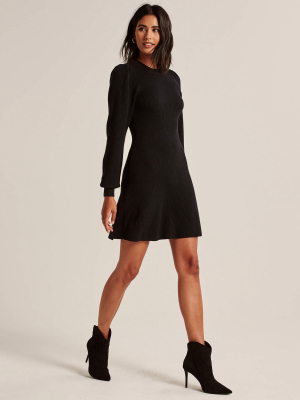 Fit & Flare Sweater Mini Dress