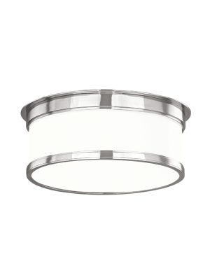 Geneva 2 Light Flush Mount Polished Nickel