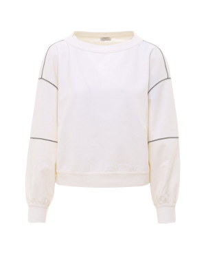 Brunello Cucinelli Bead Embellished Sweatshirt