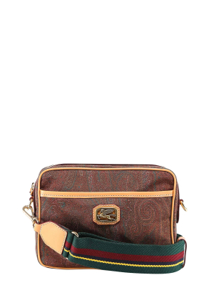 Etro Logo Plaque Paisley Shoulder Bag