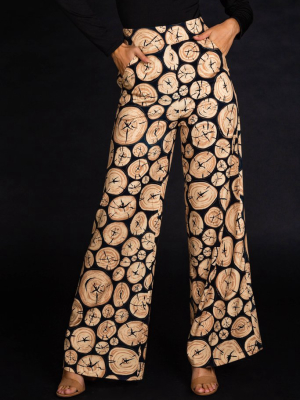 The Xmas Morning Wood | Women's Wood Print Suit Pants