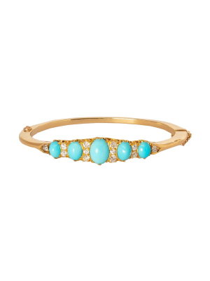 Vintage Bracelet - Turquoise & Diamond