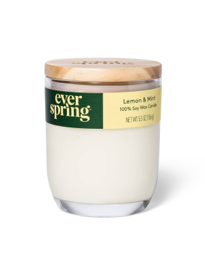 Lemon & Mint 100% Soy Wax Candle - Everspring™