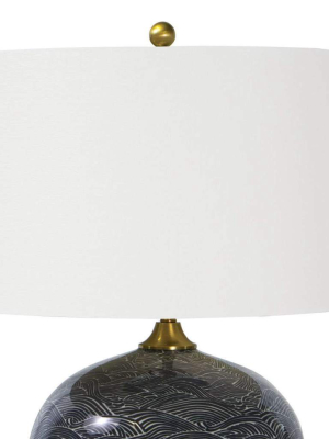 Harbor Ceramic Table Lamp (black)