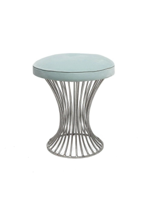 Roderic Round Stool Silver