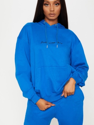 Prettylittlething Cobalt Embroidered Oversized...