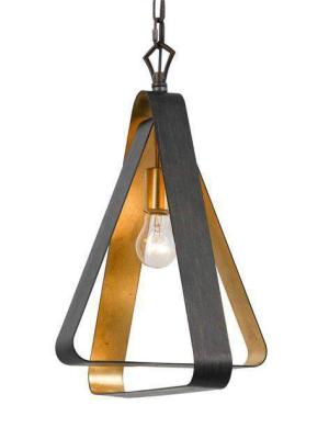 Luna 1 Light Bronze And Gold Mini Chandelier