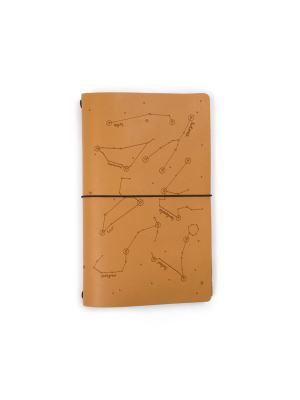 Zodiac Night Sky Leather Notebook
