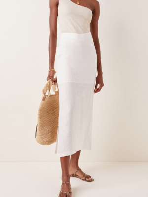 Ambroise Linen Midi Skirt